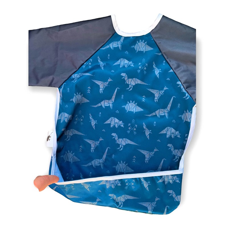 2 Pack Dinosaur Coverall Feeding Bibs by Jump Baby. Suitable