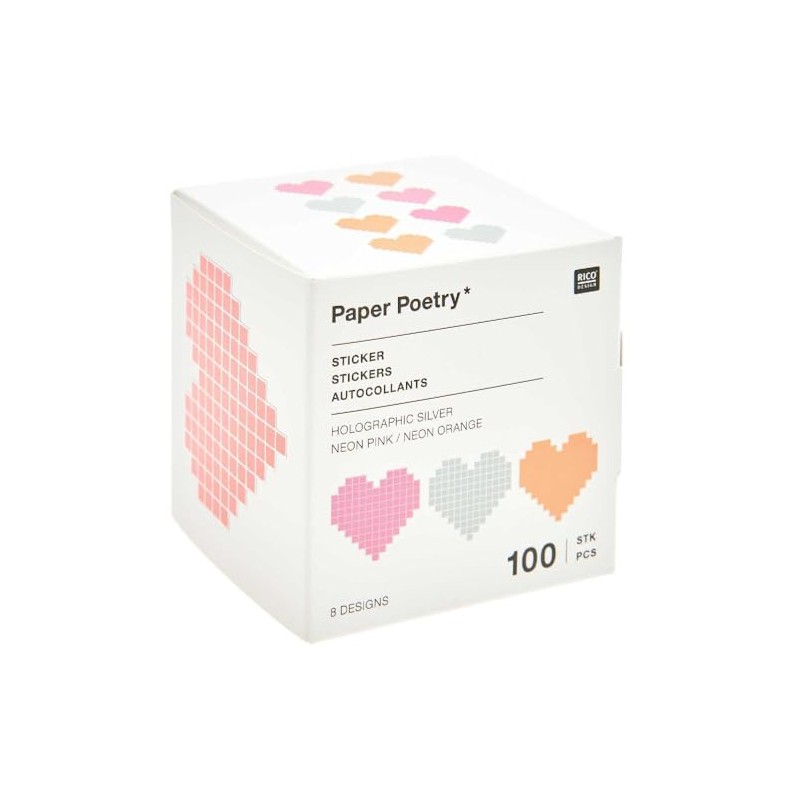 Futschikato Stickers Hearts Pack of 100 FSC Mix