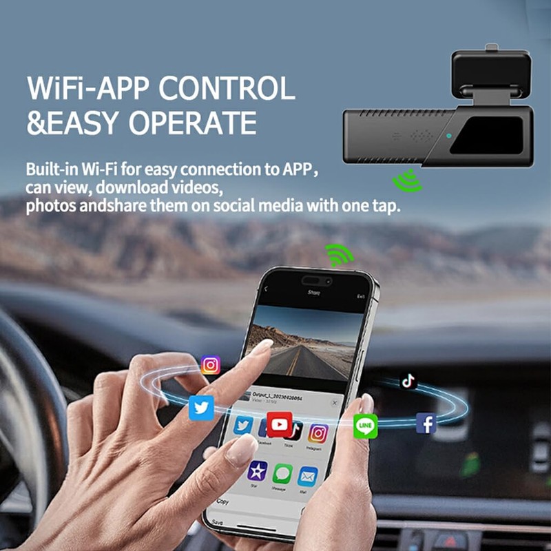 CLSSLVVBN 1080P WIFI Dash Cam Recorder For Car Full Wave