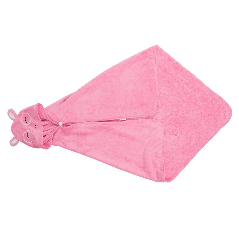 Kids Bath Towels Hooded Cartoon Bathrobe Thicken Coral Fleece Soft