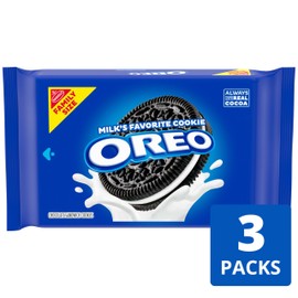 OREO Chocolate Sandwich Cookies, Family Size, 3 Packs