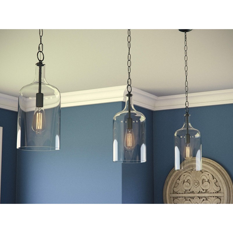 Kenroy Home 91831ORB Capri 1 Light Mini Pendant with Blackened