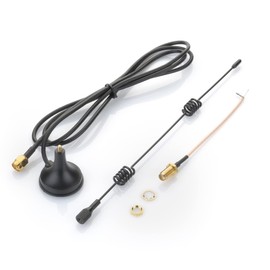 Technikkram 2.4GHz 2400MHz 7dBi Antenna External SMA for Fritz Box, UniFi WiFi Router Booster Range Extender Gateway Mini PCI Express PCIE Network Card USB Adapter