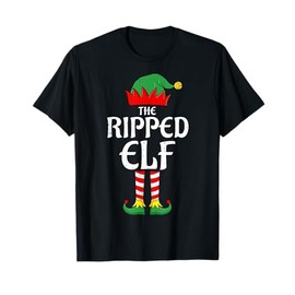 The Ripped Elf Christmas Family Matching Xmas Group Funny T-Shirt