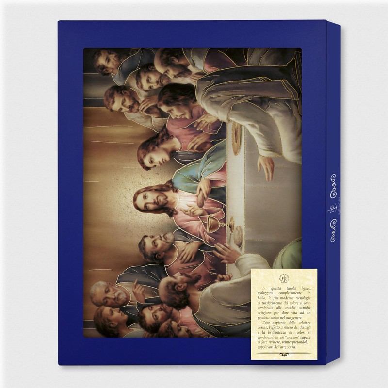 Fratelli Bonella Table in Gilded Oak Melamine with Last Supper