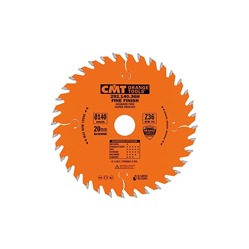 CMT 292.140.36h Circular Blade for Precision Cut For Portable Machines,