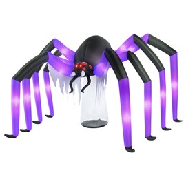 Occasions 9' Inflatable Giant Spider, 5 ft Tall, Multicolored