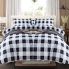 FADFAY Buffalo Plaid Duvet Cover Set Twin 100% Microfiber Hypoallergenic