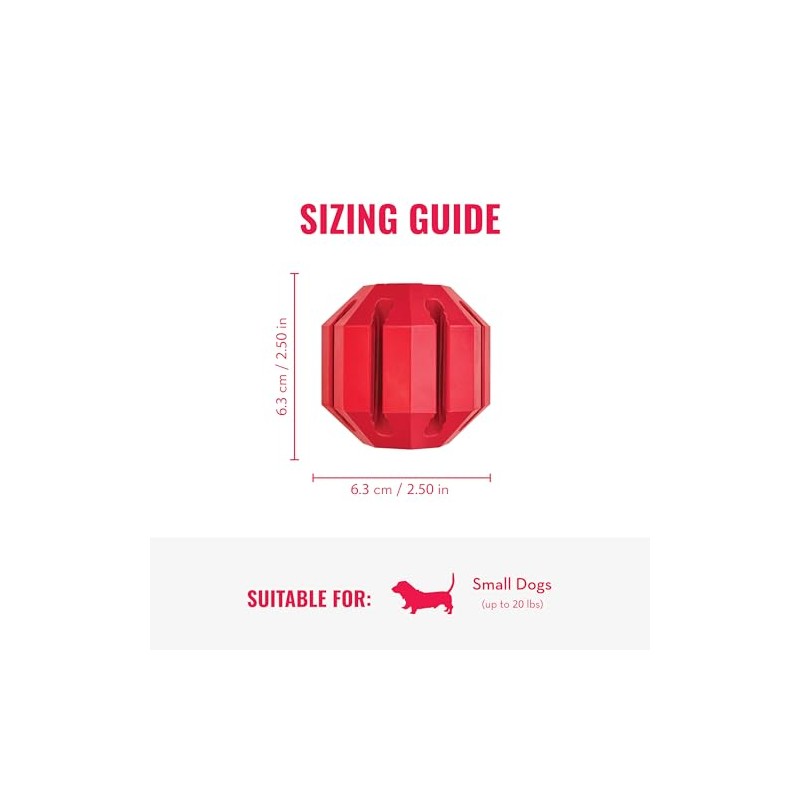 Kong Kong Stuff-A-Ball Dog Toy - Small, Red, Pack of