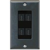 RiteAV - 4 Port HDMI 2.0 Decorative Wall Plate (Stainless