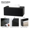 KINGFOM Tissue Box Cover, PU Leather Tissue Box Holder for