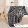 Lanqinglv Cuddly Fluffy Blanket, Grey, Thick Cuddly Blanket, Plush Flannel