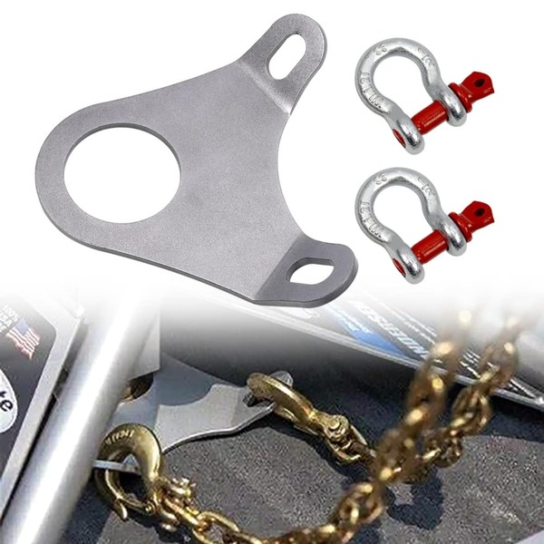 RULLINE 5th Wheel Ultimate Connection Safety Chains Plate Towing Accessories with 1/2in Shackles