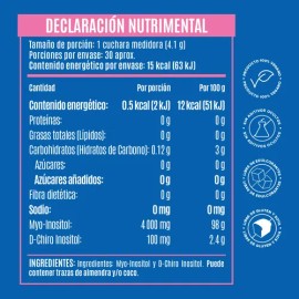 Myo D Chiro Inositol Birdman en Polvo Sin Sabor, Vegano, de 30 Porciones                                                                              