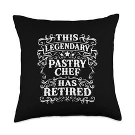 Vintage This Legendary Pastry Chef Has Retired Throw Pillow