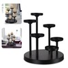 yucanucax 6arms Tea Candle Holder Tray, Metal Black Candlestick Holder,