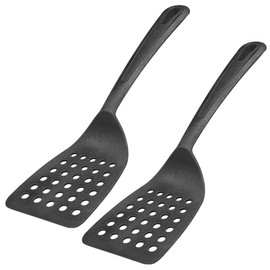 Westmark Gentle Plus 283722E5 Spatula High Heat Resistant up to 270°C / 518°F, Wide Contact Surface and Specially Flattened Edge, Plastic, Black