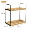 Ausune Coffee Station Organiser,2 Tier Coffee Bar Accessories Organiser, Wooden