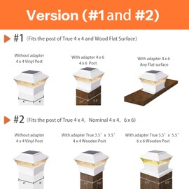 Involux Classic Solar Post Cap Light for The Post of 4x4, 4x6, 25 Lumens 3000K Warm White Filamemt LED, Outdoor Deck Fence Post Light, Waterproof, White, 2 Pack