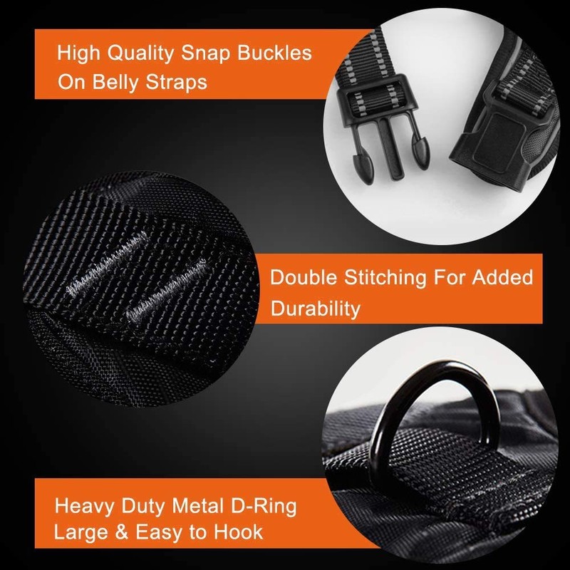 PHOEPET No Pull Dog Harnesses for Small Puppies Reflective Adjustable