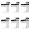 MroMax 6PCS Glass Shelf Bracket 2.56" x 0.91" x 3.23"(LxWxH)