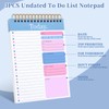 3 Pack To Do List Notebook, To Do List Notepad