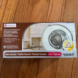 UtiliTech Baffled Recessed Lighting Kit 4 Inch White Task Can Lightning