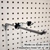 Black Peg Hook Stoppers, Squeeze & Pinch Inventory Control Clips