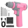 Workpro 8V Cordless Drill Set, 2Ah Electric Power Drill w/3/8''