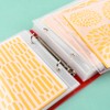 111PCS/Sets 6"x6" Cookie Stencil Storage Binder, Die Cuts and Stamps
