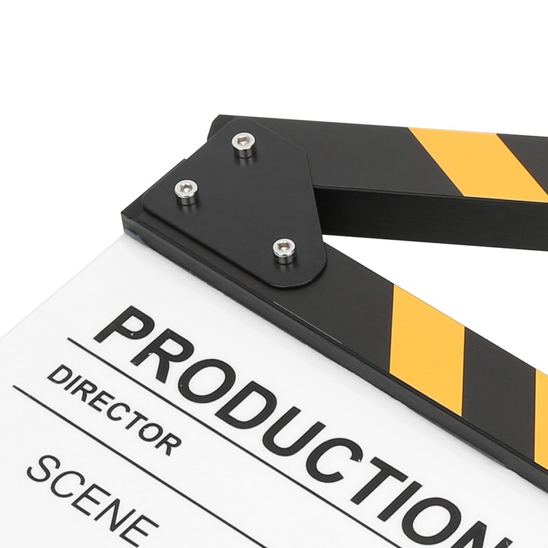30x25CM Acrylic Clapperboard Director Movie Film BuiltIn Magnet Photography Action