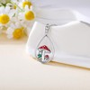 Sonouli Mushroom Frog Birthstone Necklace for Women 925 Sterling Silver