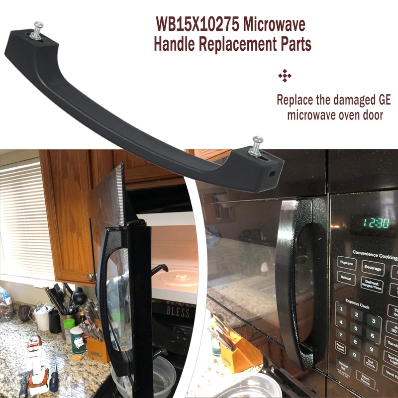 Microwave Handle WB15X10275 Fits for GE Microwave Handle Replacement AP5790514,PS8754172,26130071490（1