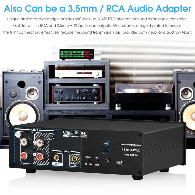 Douk Audio VU56 PRO MIC & Analog Sound Level Meter,