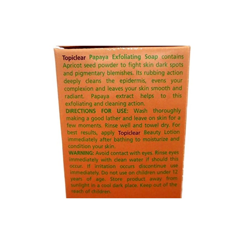 Topiclear Papaya Exfoliating Soap 7 oz by Topiclear