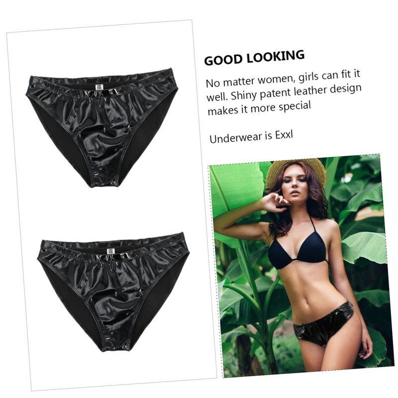 FRCOLOR 1Pc High Waist Patent for Women Breathable Comfortable Soft