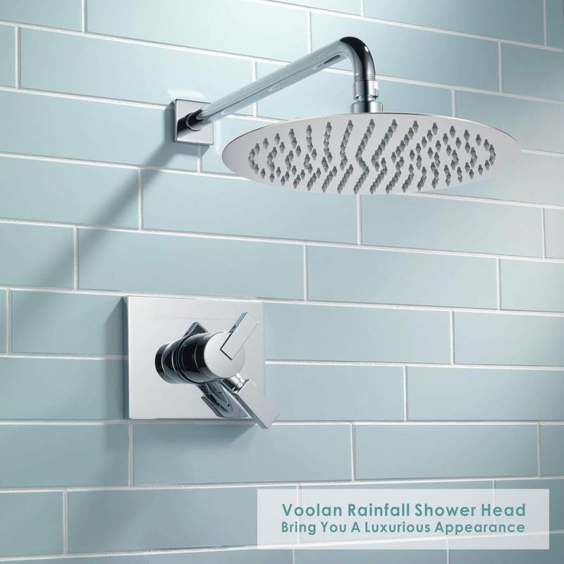 Voolan Rainfall Shower Head - High Flow Showerhead Made of