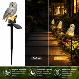 Solar Owl Garden Stake Light for Outdoor Décor – LED Pathway Lantern for Yard, Patio, Lawn and Flower Beds