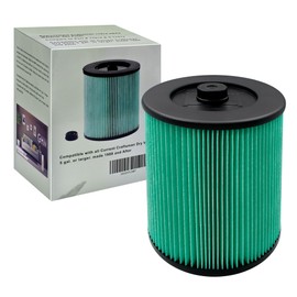 17912 & 9-17912 HEPA Vacuum Filter Compatible with Filter No.9-17912 fits 5, 6,8,9,12,14,16 and 32 gal vacs or larger made after 1988