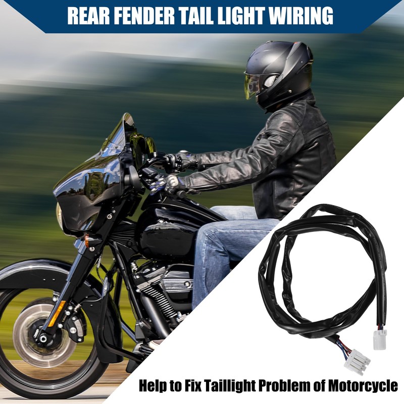 Hihaha Motorcycle Rear Fender Taillight Wiring Harness for Harley Davison