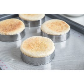 Fox Run 4685 Stainless Steel English Muffin Rings, Set of 4, Stainless Steel, Set of 4