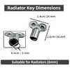 Aventurine Radiator Bleed Key - 5mm Internal Square Key -