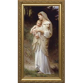 L'Innocence by William Bouguereau - Standard Gold Framed Art Reproduction Print | Made in The USA (8" x 16")