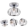 Crystal Chandelier Ceiling Lighting Fitting Small Lampshade Semi Flush Mount