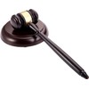 Gavel and Block Set, Wooden Handcrafted Judge Hammer Gavel Sound