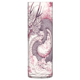 Msyxl Traditional Japanese Dragon Flower Vase 3.9x11.8 in Table Centerpiece Plastic Vase Tabletop Display Bouquet Holder for Home and Wedding Decoration