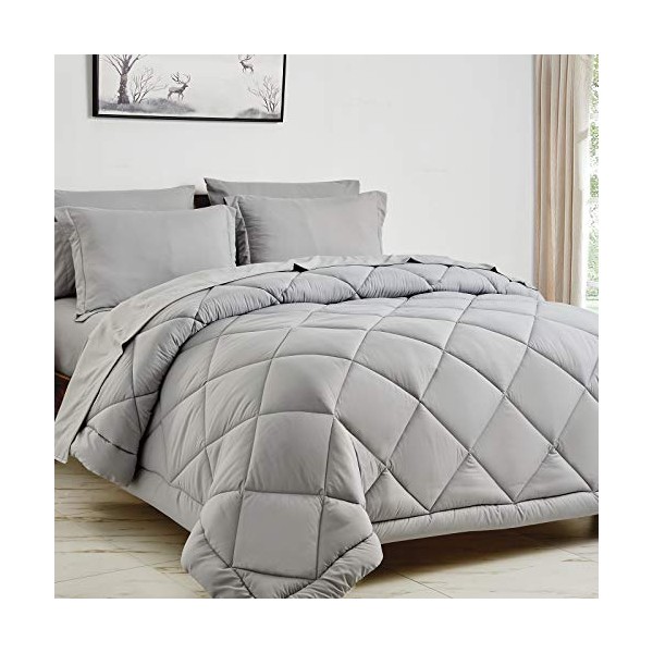 CozyLux King Bed in a Bag 7 Pieces Comforter Sets