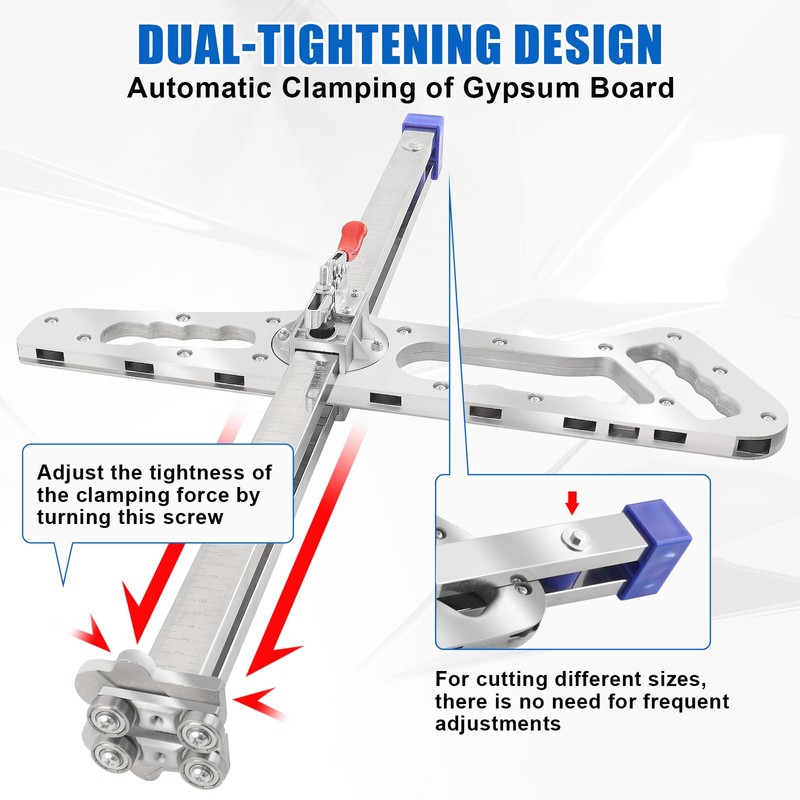 Foldable Drywall Cutting Tool, Hand Push Gypsum Drywall Cutter with