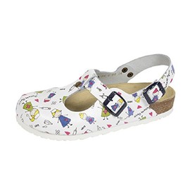 Wörishofer, Weeger Organic Health Clog with Heel Strap - White - 37 eu