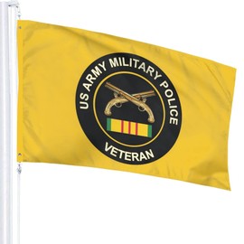 YISPA Military Police Veteran Flag Outdoor Banner Garden House Home Decor Flag Gift for Veteran UV Resistance 3x5 FT
